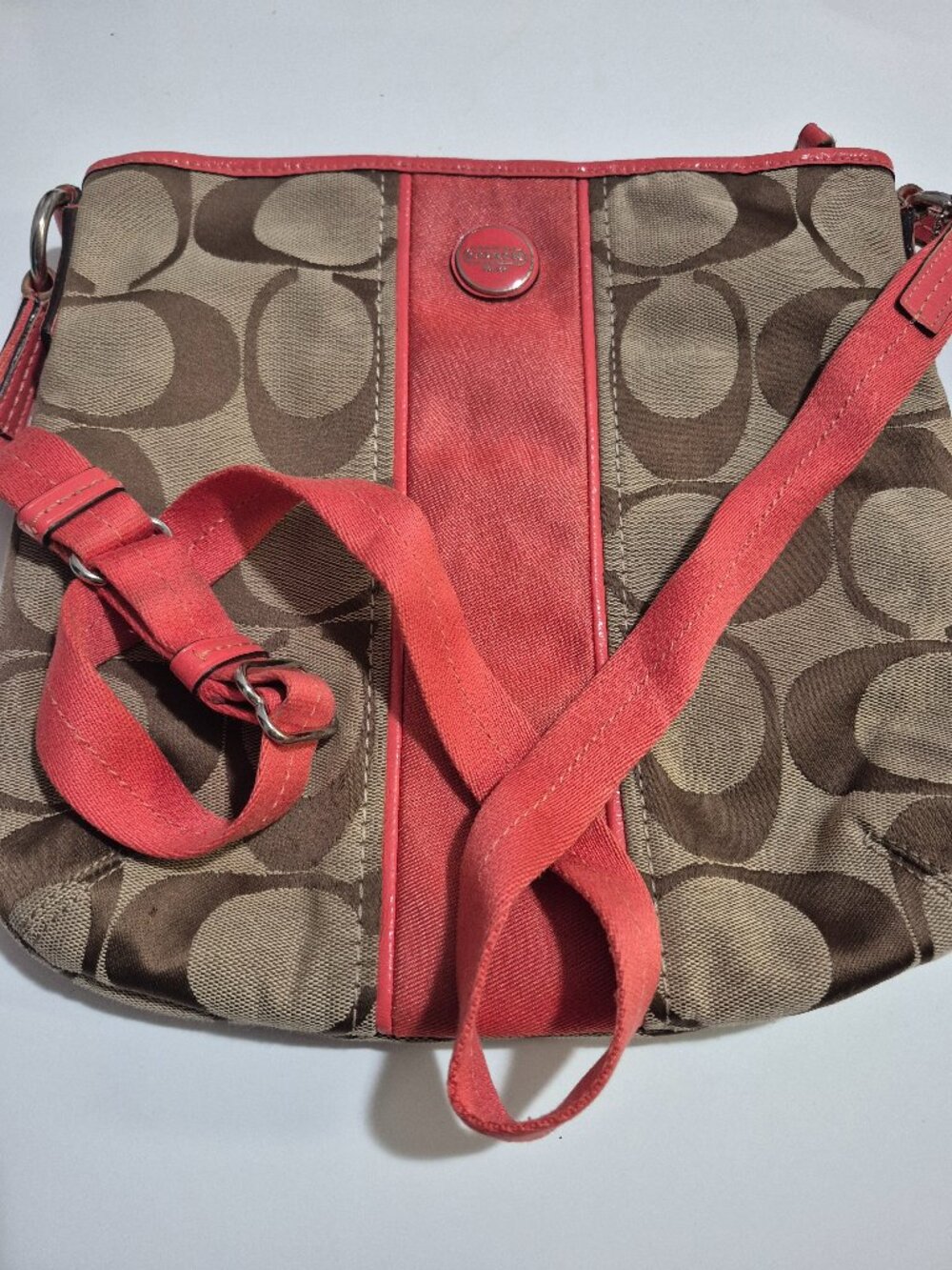 Coach coral crossbody Y2K era